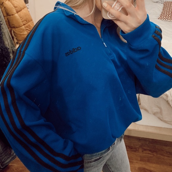 adidas Sweaters - Beautiful Bright Blue Adidas Jacket